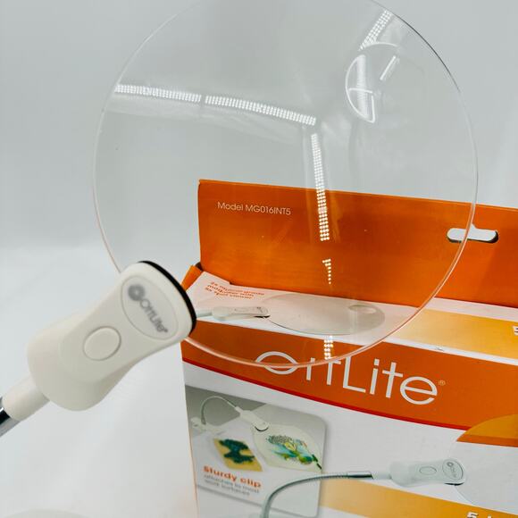 OttLite LED Magnifier Lamp Clip-On Freestanding Flexible Craft Hobby Light 2X - Picture 4 of 7